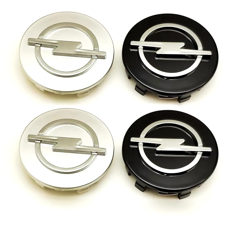 4 Pezzi Auto Coprimozzi per Opel Agila, Coprimozzo Centrale Tappi per Ruote Coprimozzo Ruota ABS Tappi di Cerchioni Accessori per Auto,A-60mm