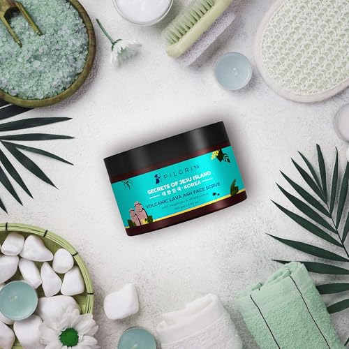 Image of Pilgrim Pack of 2 Face Scrub for De Tan, Exfoliation, Glowing Skin, Blackhead Removal, Dry, Oily, Combination Skin, Men and Women, Vegan, Korean Beauty Secrets, 100g+100g