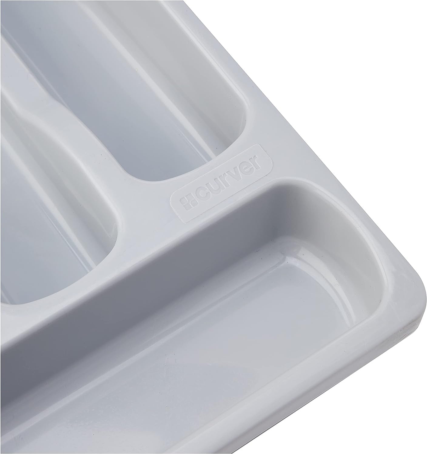 Organisateur Tiroir 8 Compartiments – 30 X 45 X 6,5 Cm – Gris Polypropylène – Pour Couverts Et Ustensiles De Cuisine