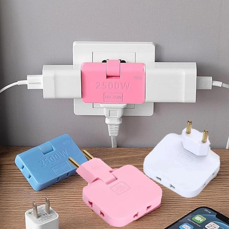 Tnglov 3 Plug Socket | 3-in-1 Rotating and Foldable Wall Plug Adapter | Smart Sleek and Ultra Thin 180 Degree Wall Socket | Space-Saving Smart Multiplug Power Socket Behind The Sofa, Bed, tv etc (B0CN9K1LMH) Amazon Price History, Amazon Price Tracker