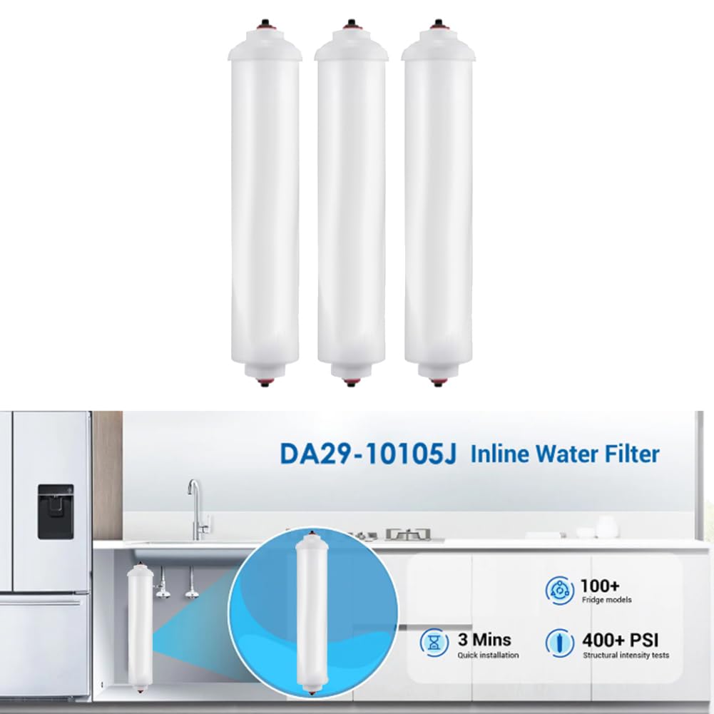DA29-10105J Filtro de Agua en Línea Elemento de Filtro de Refrigerador Elemento de Filtro de Varilla de Carbón Activado de Cáscara de 3 Piezas