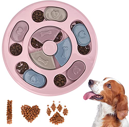 Juguetes de rompecabezas para perros, juguete divertido de entrenamiento interactivo para perros, comedero de rompecabezas de comida para cachorros, dispensador antideslizante de golosinas para