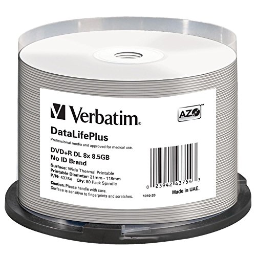 Verbatim DVD R DL 8 5GB 8X DataLifePlus Blanco InkJet Imprimible 