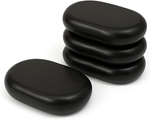 Royal Massage Juego de piedras calientes de basalto XL de 4 piezas D