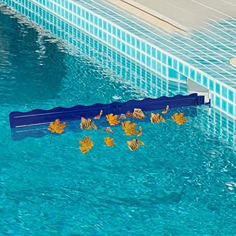 Pool Skimmer Arm, Skimmer Guard, Pool Skimmer, Pool Debris Skimmer Catcher, Hands Free Pool Skim-It Fits Most Skimmer Systems on In-ground Pools Outfall Within 4’ to 6.7’ - Blue Cover