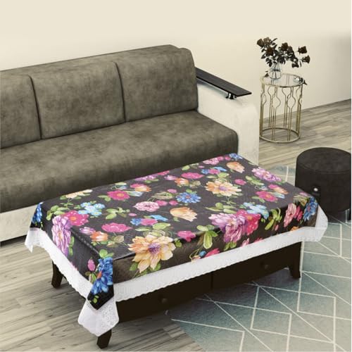 Image of Dakshya Industries PVC Waterproof Center Table Cover 40 x 60 Inch | Rectangle Coffee Table Cover | Spill Proof Oil Resistant Dustproof Heat Resistant Wipe Clean