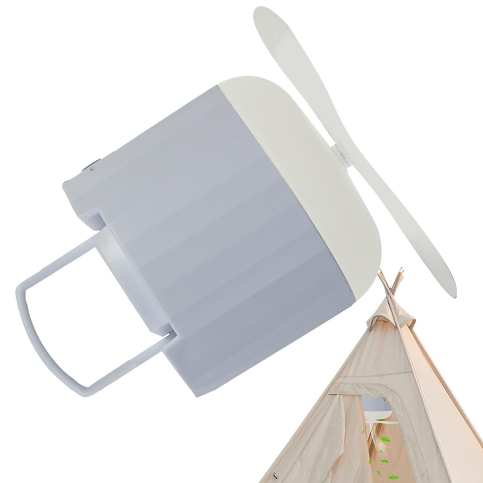 Campingzeltventilator, Deckenventilator, USB-Ladeventilator, Zeltventilator für Innen- und Außenbereich, Luftkühler für Nachtkomfort, belüftet