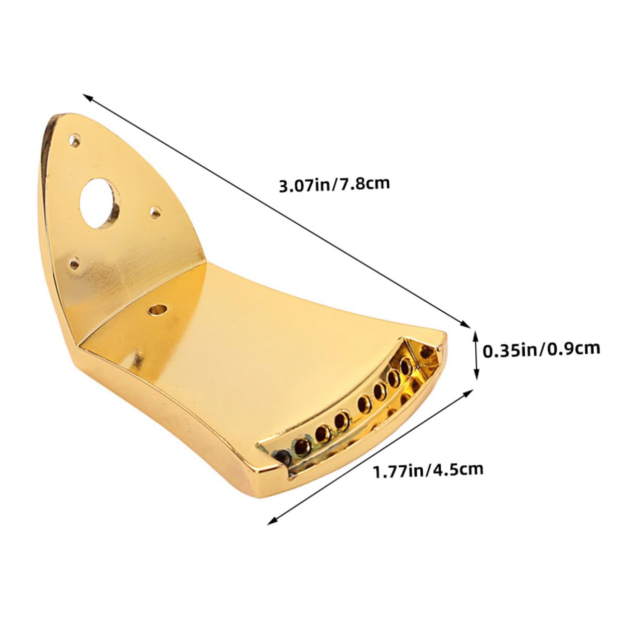 NULYLU 4 Sets Professional Mandolin Parts Zinc Alloy Tailpiece Triangle Mandolin Tailpiece Replacement