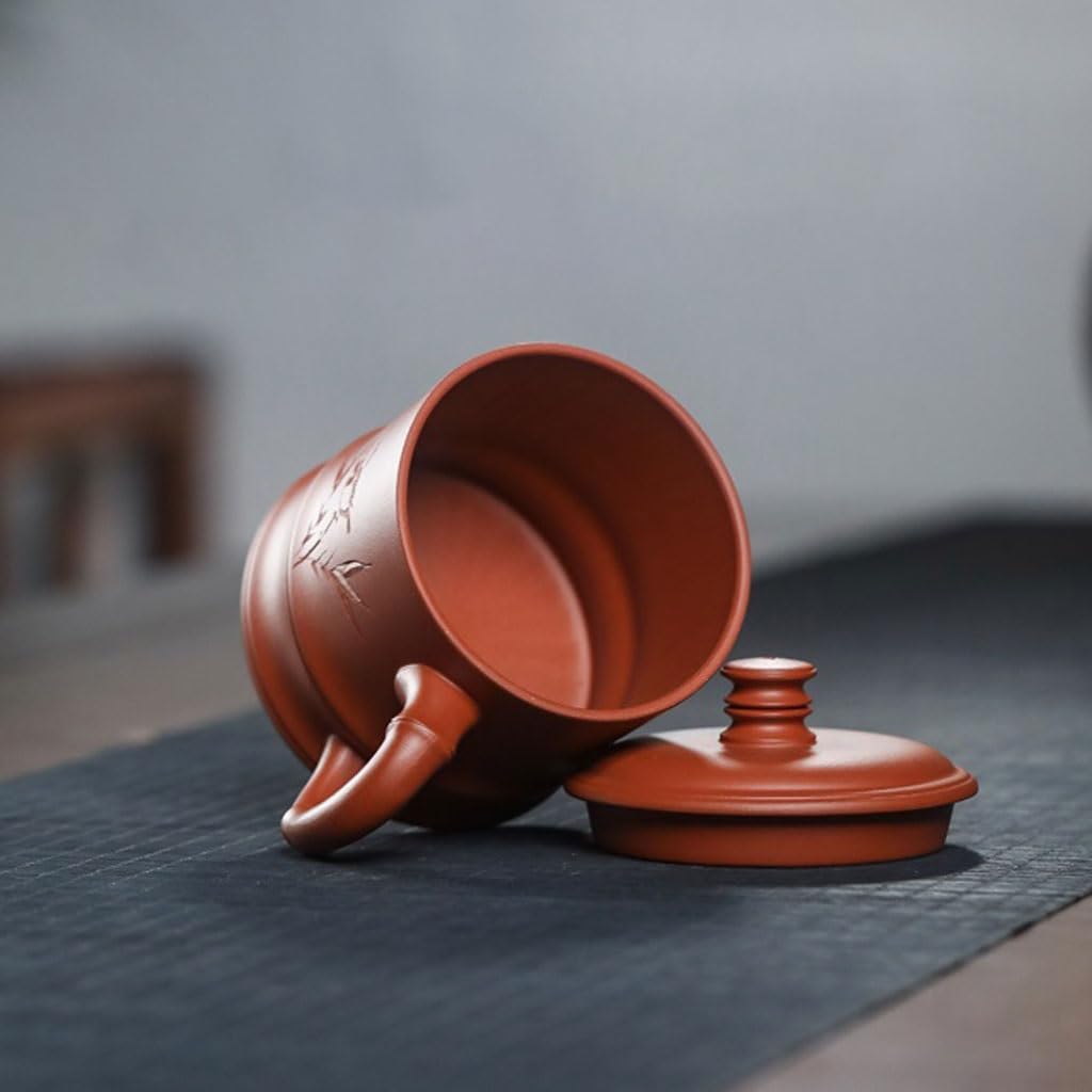 Matcha Cups popołudniowa herbata męska biurowa kubek na wodę 360 ml fioletowy kubek z piaskiem ręcznie grawerowany kubek do picia herbaty zestaw do herbaty zaparzacz kubek