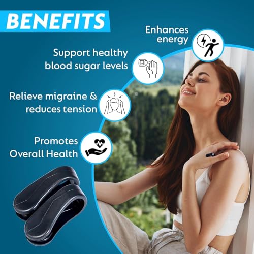Image of HCN Acupressure Clip for Sugar Control, Diabetics | Headache Relief & Tension Relief | Wearable Hand Massager for Migraine, Arthritis | LI4 Acupressure Point Clip | (2 Clip) (Pack of 2)