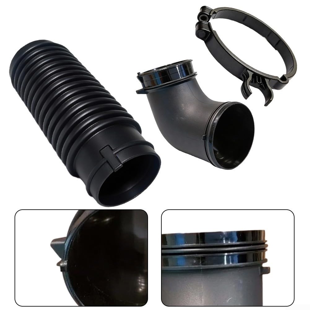 Repuesto de codo de tubo soplador, manguera plisada para soplador de hojas y kit de reparación de abrazadera de manguera compatible con piezas de conector de aspiradora de jardín BR800 BR800X BR450