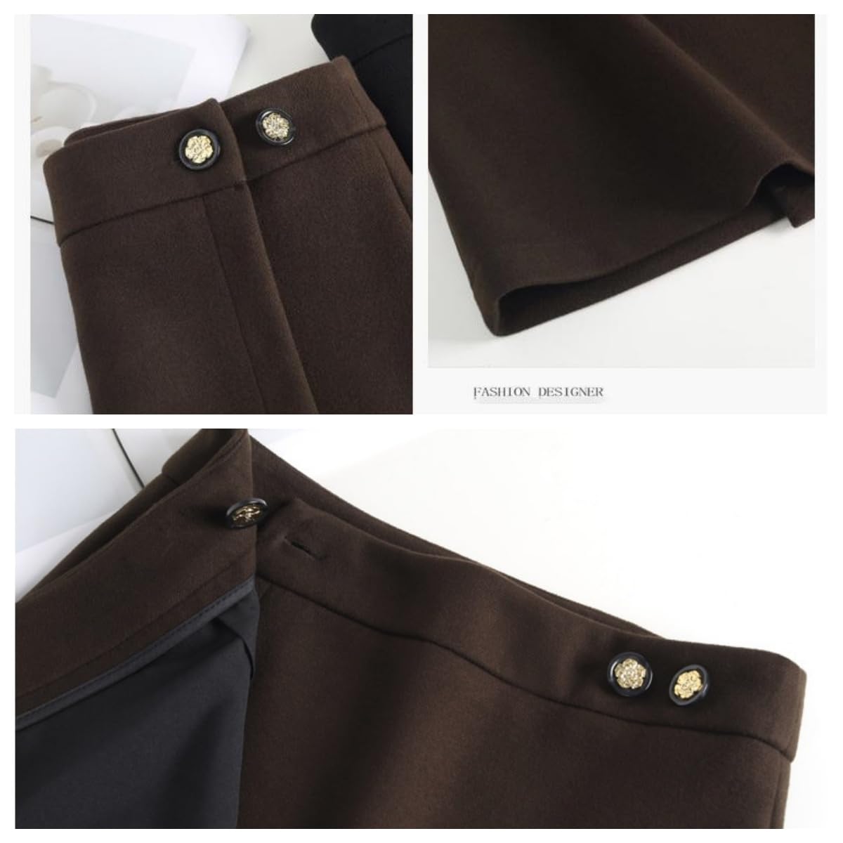 Langer Bleistiftrock Für Damen, Für Den Winter Und Herbst, Hohe Taille, Elegant, A-Linie, Vintage, Warme Wollmischung, Maxi-Wickelröcke Für Die Arbeit, Freizeit, Party