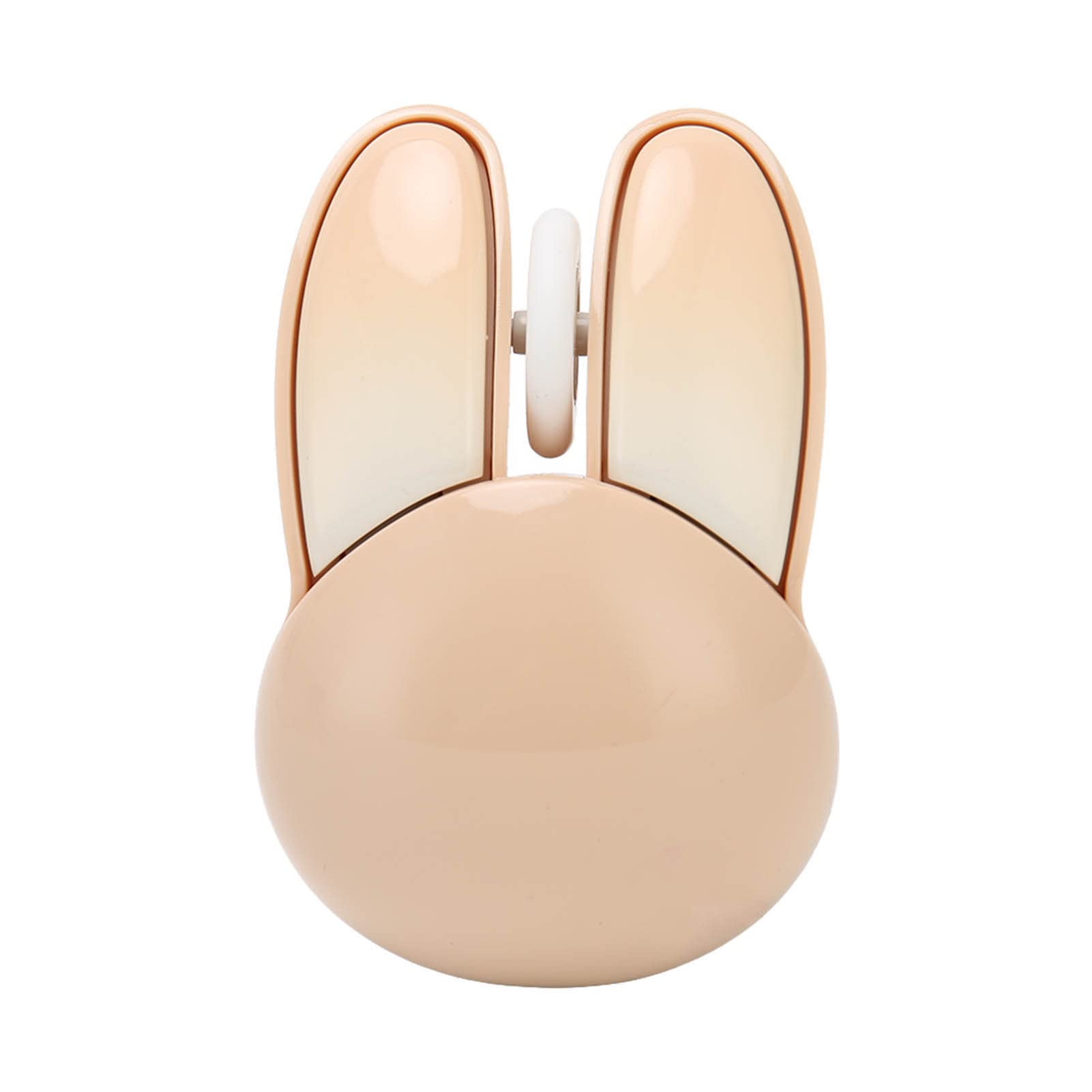 Kawaii Mouse 3 Button 2.4G Wireless Mouse 33ft Effective Range Symmetrical Design Cafe For Girls (Milk Tea Color)