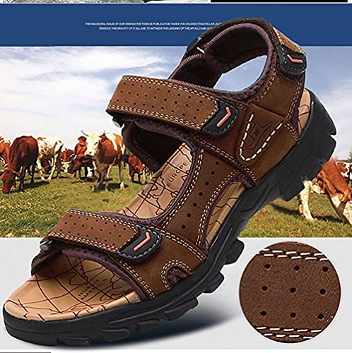 Asifn Men Athletic Open Toe Sandals Slides Outdoor Summer Leather Fisherman Beach Casual Shoes Adventures Outings Hiking4