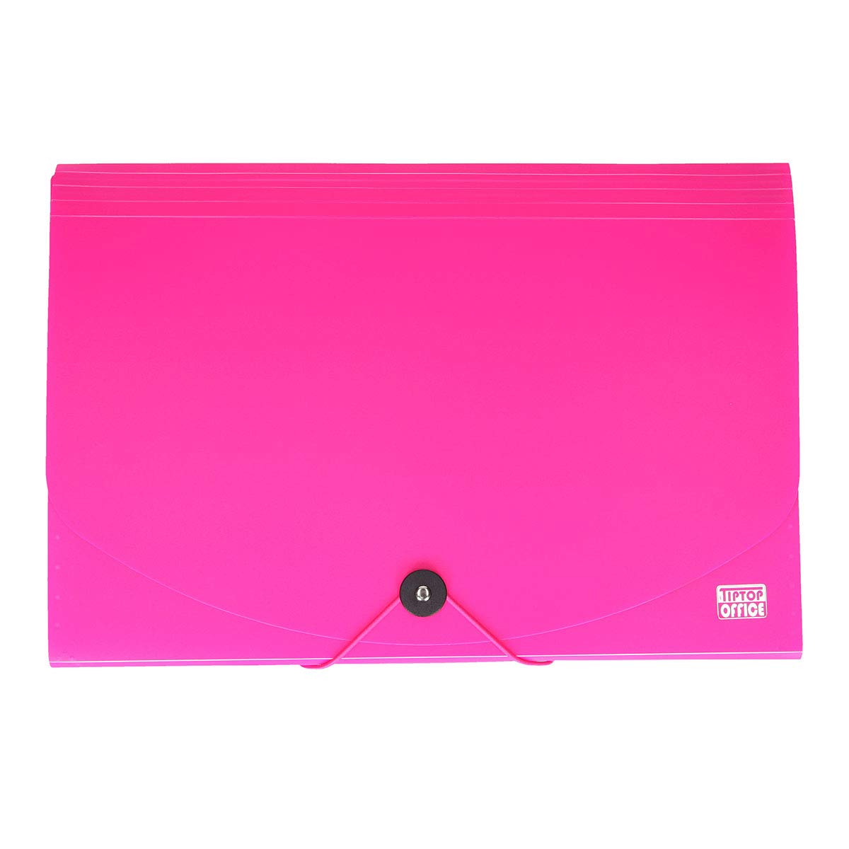 TTO Expanding File with 12 Compartments and Elastic Fastener Polypropylene A4+ Neon Pink