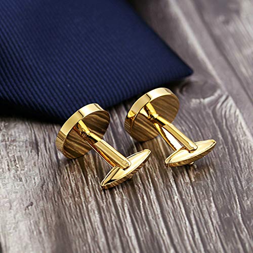 Mancuernillas para Hombre Set de Boda Acero miniatura 4