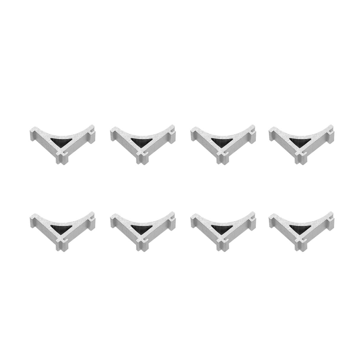 DOITOOL 8Pcs Refrigerator Shelf Clips Shelf Support Bracket for Refrigerator Cooler Freezer (Aluminium Size 5)
