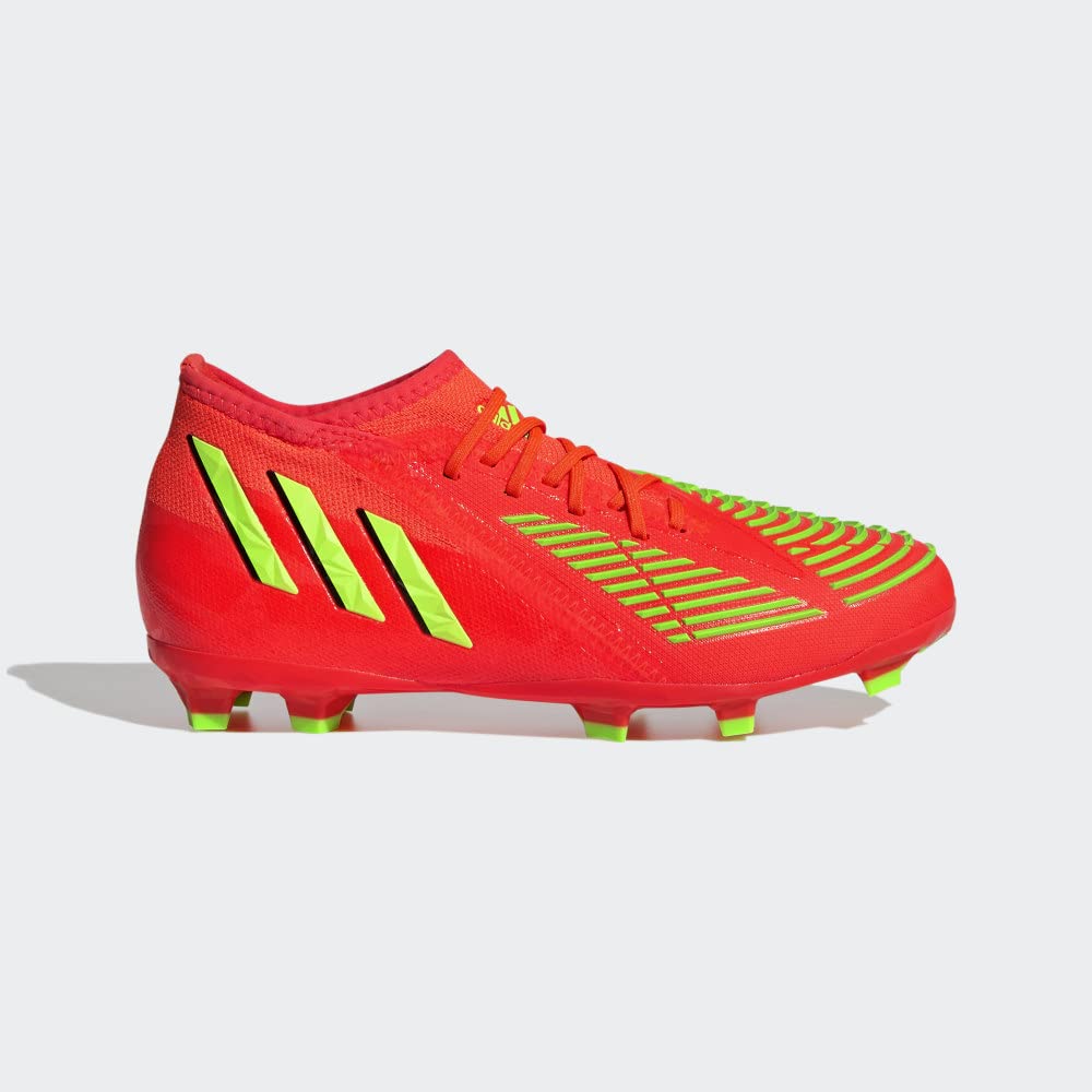 adidas Predator Edge.1 FG Junior Firm Ground Soccer Cleat- Solar Red/Solar Green/Core Black