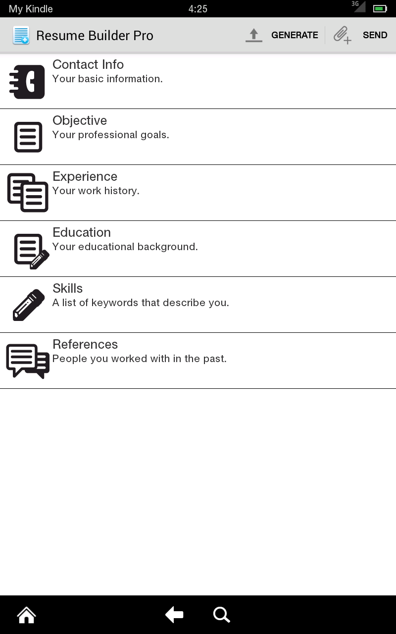 Resume Builder Pro App on Amazon Appstore