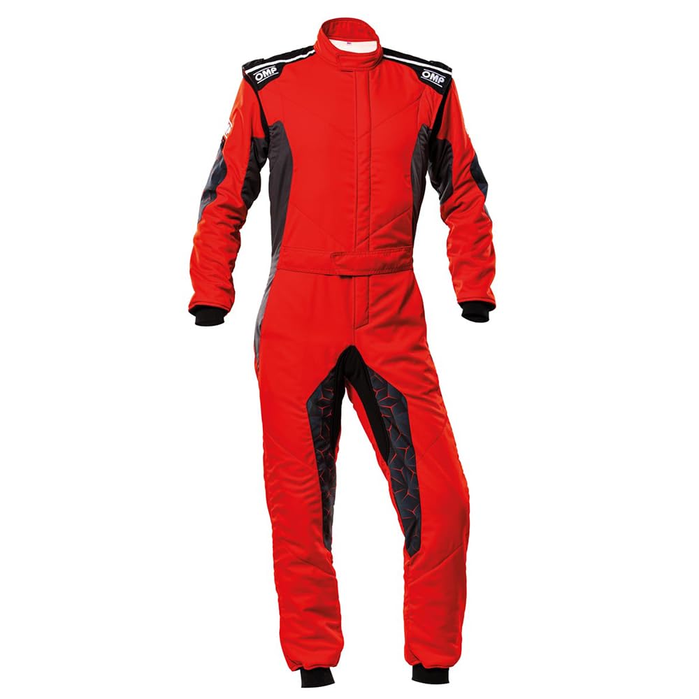 OMP RACING, Men's Suit (Red/Black, Large)