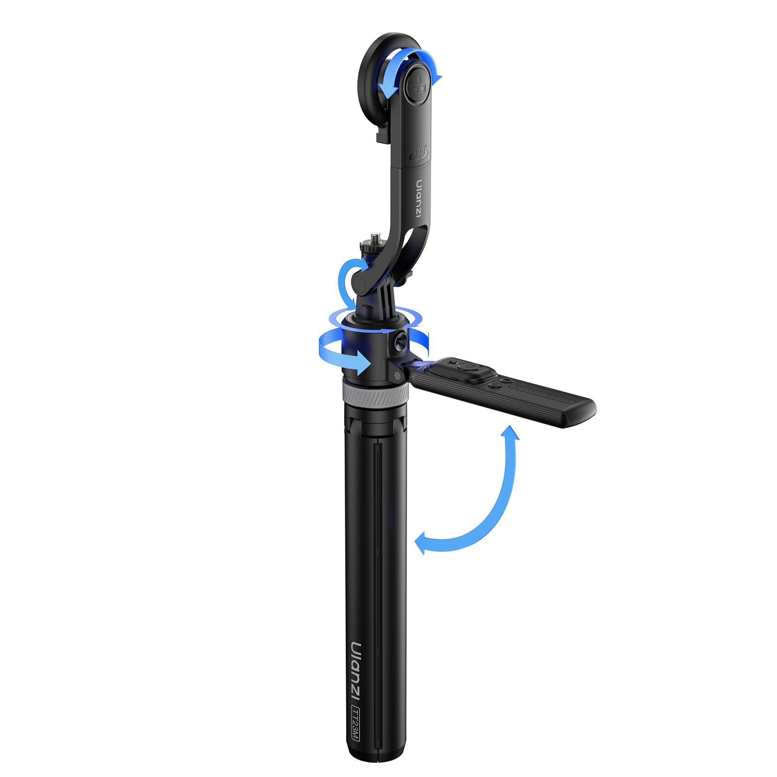ULANZI TT23M Auto-Tracking Smartphone Gimbal Stativ, Magnetisch Selfie Stick Bluetooth mit AI Gesichtserkennung, 360° Rotation, Gestensteuerung, Vlogging Tripod Kompatibel mit iPhone Android Actioncam