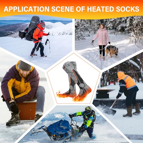 Mrawarm Heated Socks, Mrawarm 5V 6000Mah Rechargeable Heated Socks For Men Women thumb #6