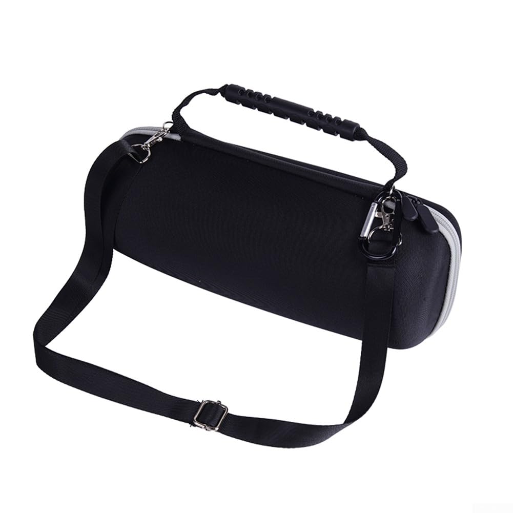 EVA Hartschalen Tasche für JBL Charge 6 Lautsprecher, für stoßfest Schutzhülle mit Schultergurt und Karabiner, Tragetasche für Reisen und Outdoor, Grau(Orange)