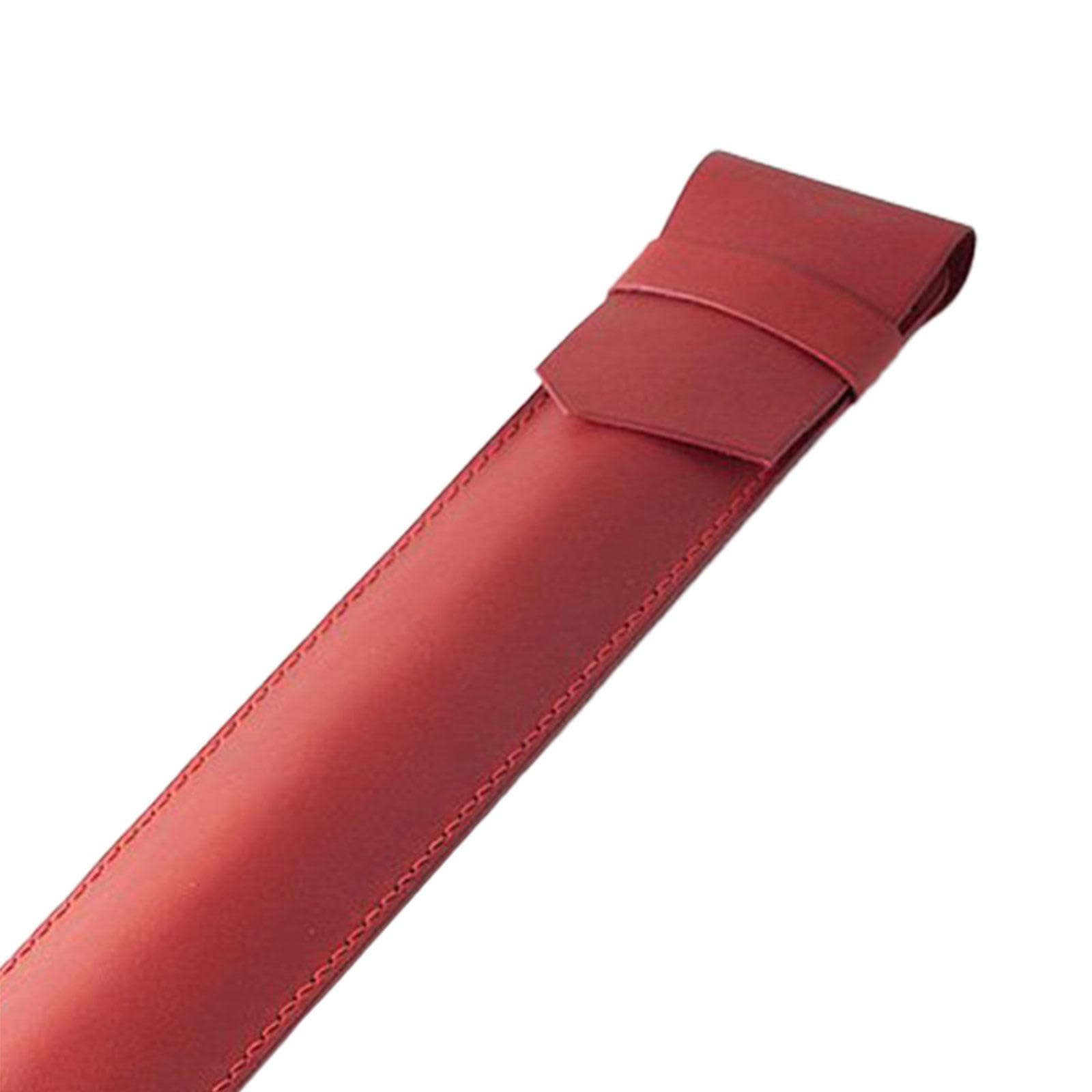 rockible Sac de rangement pour baguettes, étui en cuir pour baguettes, pochette pour baguettes, support pour activités, fête, Concert, joueurs pour enfants, Rouge