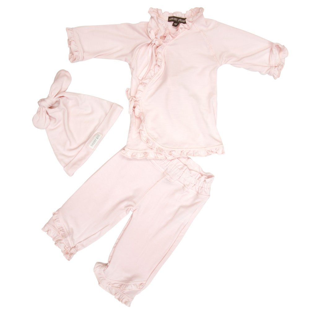 Barefoot Dreams 3 Piece Take-Me-Home Deluxe Set (NB, Pink)