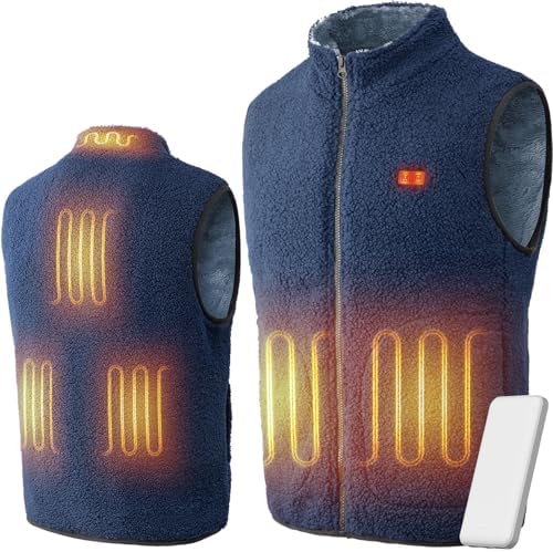 （07:30時点） [LABWIND] 電熱ベスト ヒーターベスト ボアフリース USB給電式 10000mAhバッテリー 最大60℃ 3段階温度調節 速暖 PSE認証済み 防寒対策 丸洗いOK オフィス/通勤/アウトドアに最適