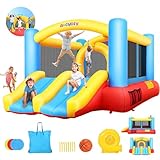 AKEYDIY Bounce House for Kids,13 x 12ft Obstacle Course Bounce House Jump 'n Slide for 3-12 yr Kids, Inflatable Bouncy House with Double Slides&Large Bounce Area - Bouncy Castle for Indoor/Backyard