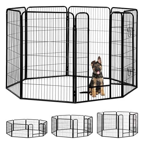 Relaxdays Jaula Perro para Interior y Exterior, Negro, 120 x 76,5 x 235 cm Cover