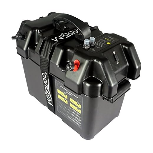Miganeo Batteriebox für Bootsmotor Elektromotor Schlauchboot Aussenboarder