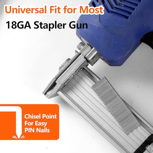 1000-count 12 inch length 18 gauge 14 inch narrow crown staples heavy duty beveled chiseled pointed galvanized staples for pneumatic electric 18ga stapler gun