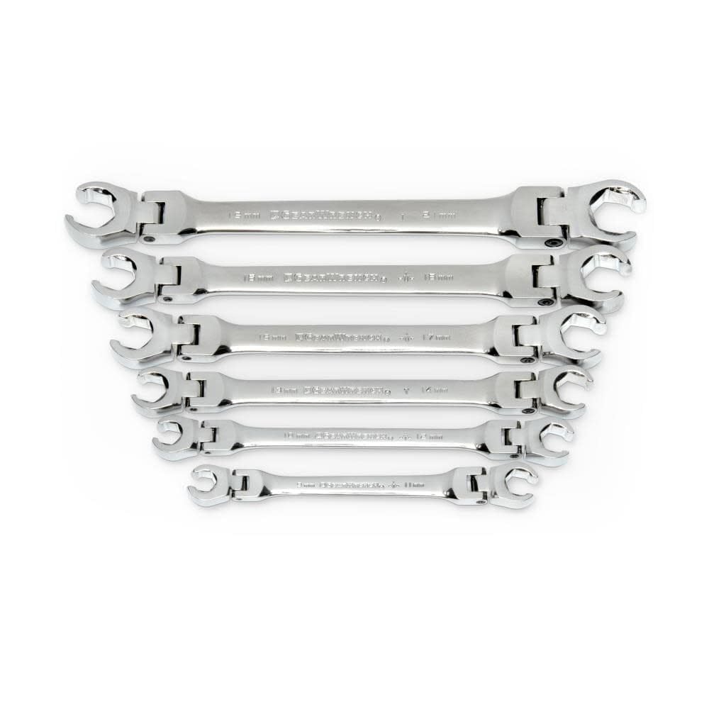 Gearwrench Flare Nut Wrench Set, 6 Pc. Metric Flex