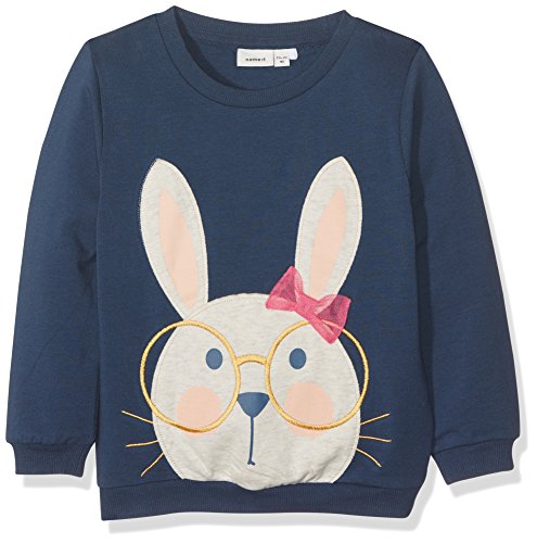 Name It Nitfeffe LS SWE Top Bru Mini Felpa Bambine...