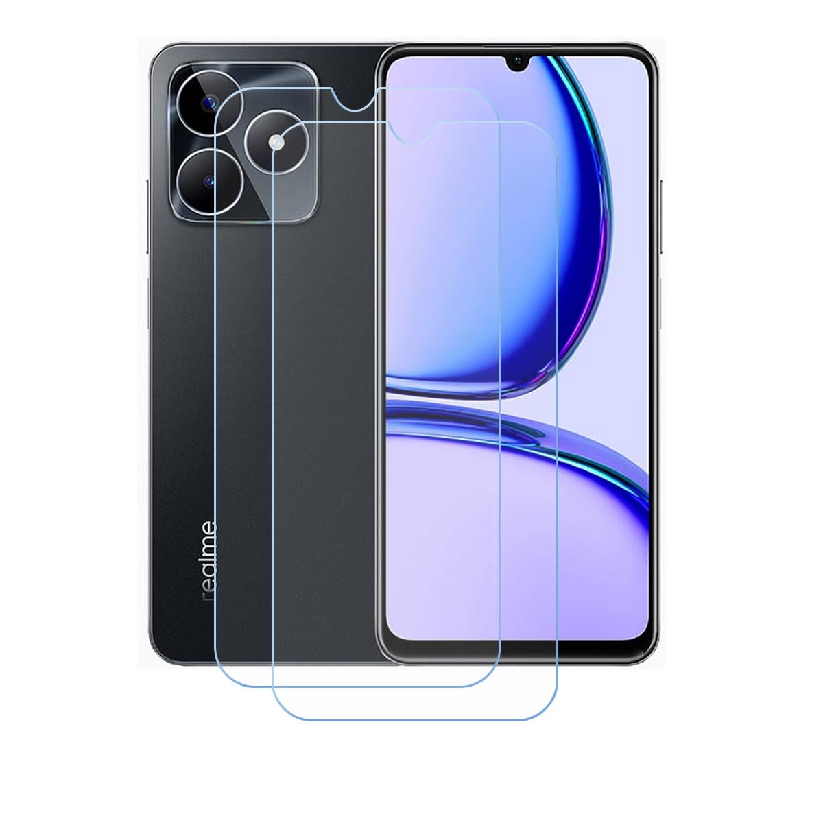 N NEWTOP Pellicola Compatibile con REALME C55, GLASS FILM 0.3mm 9H