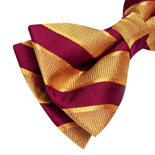Image of YourTies Bow Ties for Men Pretied Bowties Solid Color Satin Bow Tie Formal Business Tuxedo Wedding Party Prom