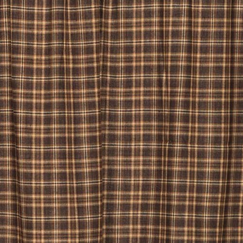 VHC-Brands-Prescott-Rustic-24×36-Tier-Pair-Brown-Rod-Pocket-Cotton-Plaid-Kitchen-Window-Curtains VHC Brands Prescott Rustic 24×36 Tier Pair Brown Rod Pocket Cotton Plaid Kitchen Window Curtains