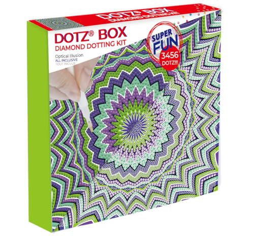 Image of DIAMOND DOTZ Optical Illusion Dotz Box Pattern Diamond Painting Kits for Adults - Diamond Art Kits a Relaxing Creative Craft Kit with Dotz Gems 8.7 inchx8.7 inch