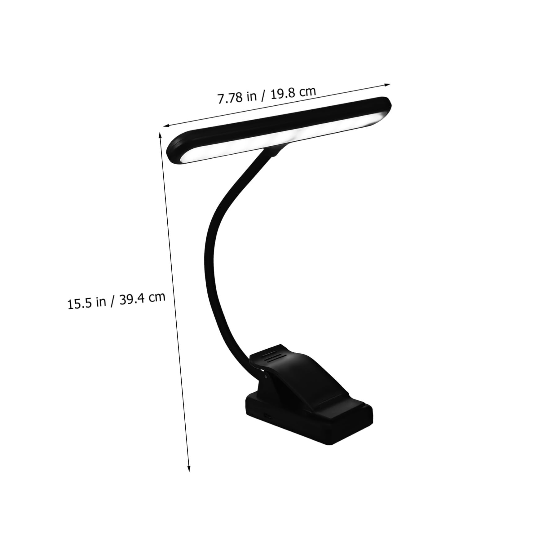 BESPORTBLE Lámpara de Clip para Atril Xy-2069 Recargable 27 LED y 6 Niveles