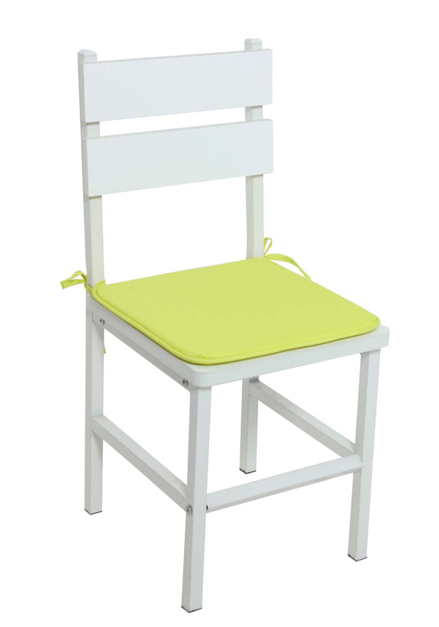 Lot de 2/6/8 coussins de chaise avec attaches 40 x 40 cm, coussins de chaise de salle à manger antidérapants pour jardin, coussin de siège d’intérieur/extérieur (8 pièces, bleu marine)