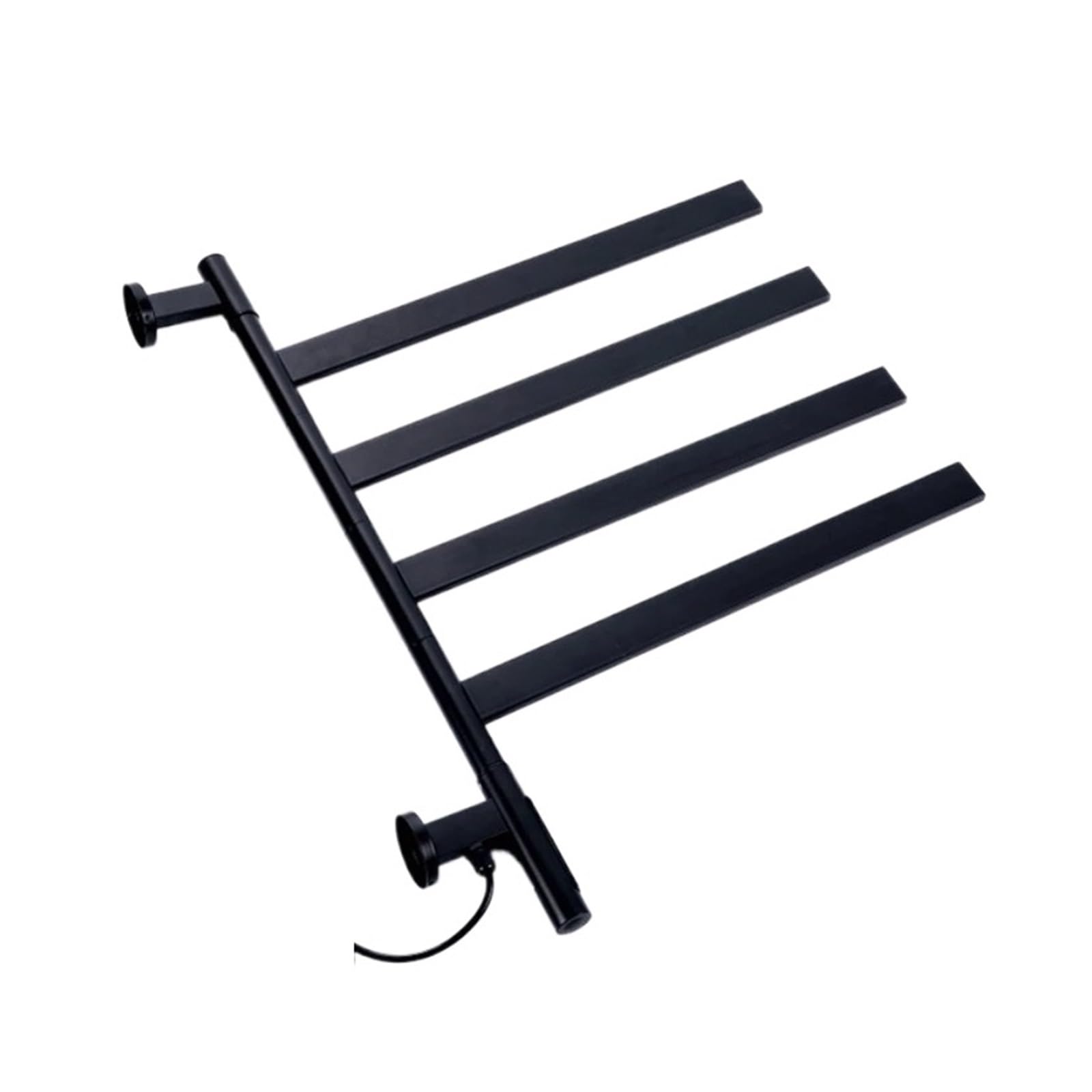 Scaldasalviette da Bagno Elettrico Scaldasalviette Scaldasalviette Portasciugamani Scaffale Girevole Display Digitale Intelligente Accessori for Il Bagno Sicuro Efficace(Black-Square)