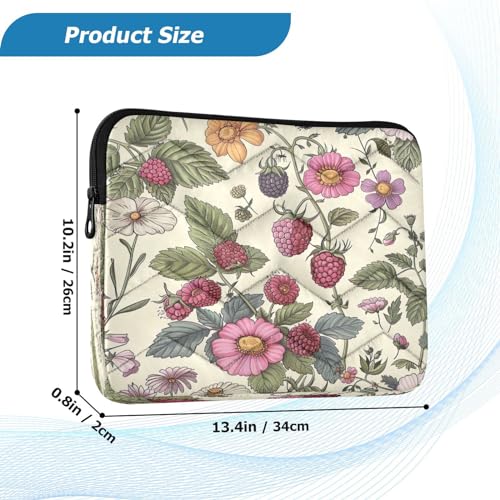 Funda para portátil 13-14 pulg impermeable patrón frambuesas miniatura 3