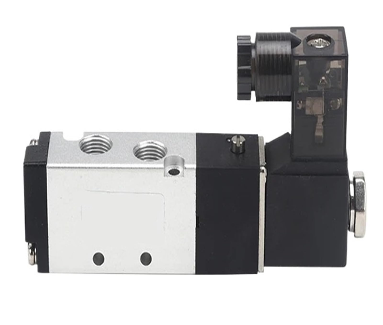 Pneumatyczny zawór elektromagnetyczny 4V110-06 5/2-drożny 5 portów 2 pozycje dla zaworu sprężarki powietrza DC12V 24V AC24V 110V 220V(4V110-06 and 4 mm, DC12V)