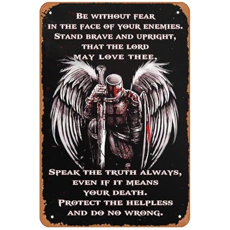 May God Have Mercy On My Enemies Tin Sign Knights Templar Poster