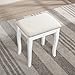 Roundhill Furniture Sanlo White Wooden Vanity, Make Up Table and Stool Set