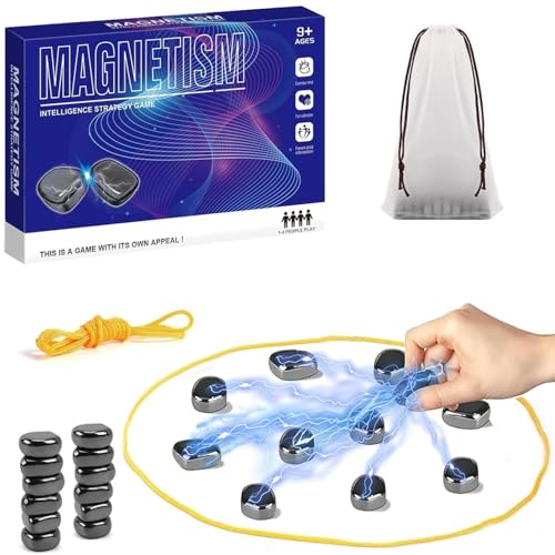 FLYGRRIV Magnetspiel,Tragbares Puzzle Checkers Spiel-Reisen Schach Magnetisch,Magnetisches Schachspiel, Geeignet für Familienfeiern, Geburtstagsparty-Spiele,Magnet Schach Tischspiele