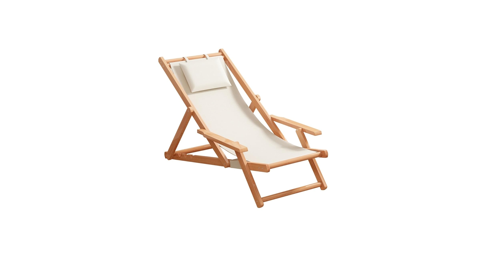 Amazon.com : MOOTEK Wood Portable Reclining Beach Chair, 4
