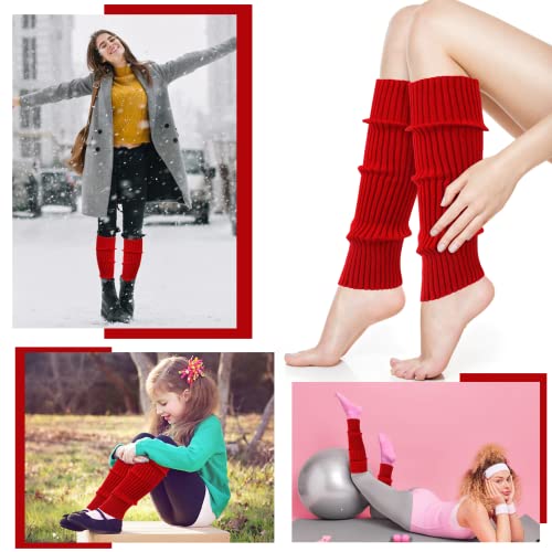 Image of ONUPGO Leg Warmers for Women 80s Party Accessories 80s Neon Knit Ribbed Leg Warmers Girls Junior Winter Leg Warmers Socks